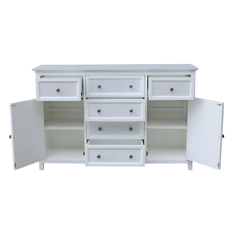 Nantucket Breeze Solid Wood Bedroom 6 Drawer Dresser