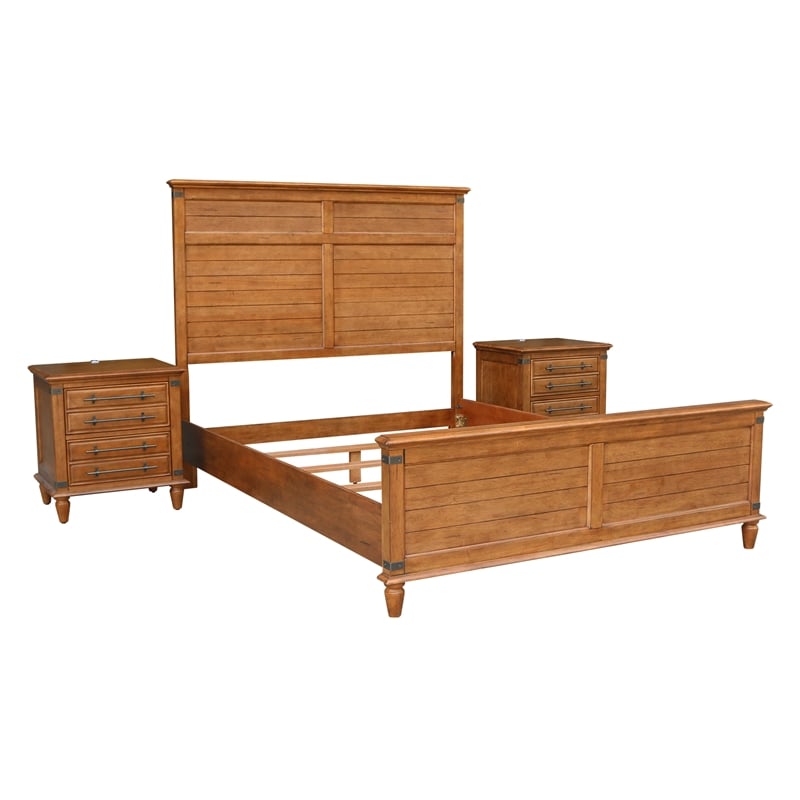 Willow Creek Queen Bedroom Set with Two Nightstands