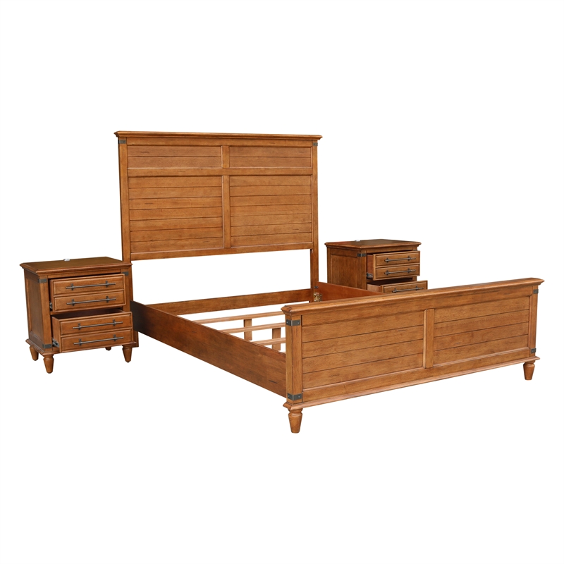 Willow Creek Queen Bedroom Set with Two Nightstands