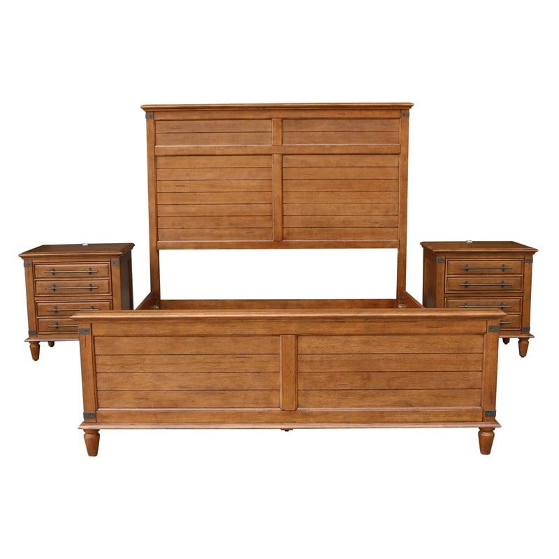 Willow Creek Queen Bedroom Set with Two Nightstands
