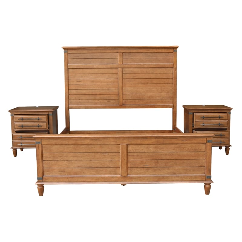 Willow Creek Queen Bedroom Set with Two Nightstands
