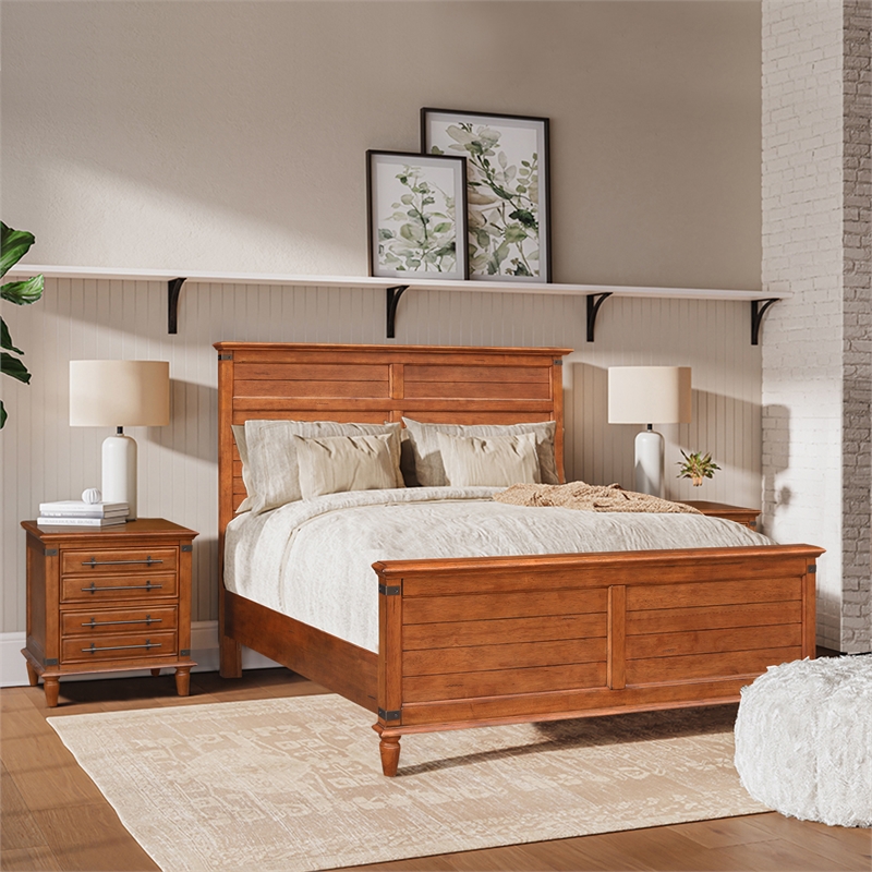 Willow Creek Queen Bedroom Set with Two Nightstands