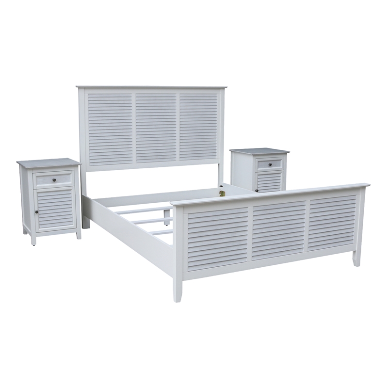 Nantucket Breeze Queen Bedroom Set with Two Nightstands