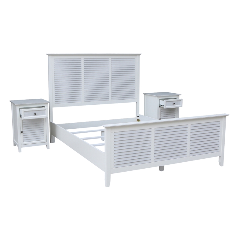 Nantucket Breeze Queen Bedroom Set with Two Nightstands