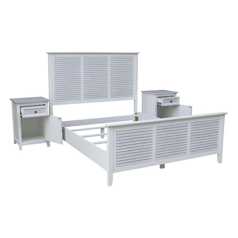 Nantucket Breeze Queen Bedroom Set with Two Nightstands