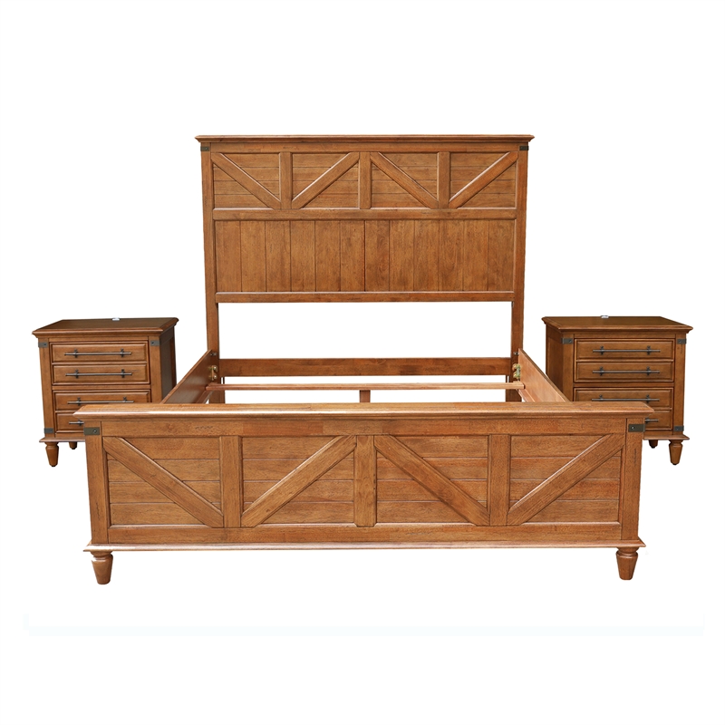 Willow Creek Queen Bedroom Set with Two Nightstands