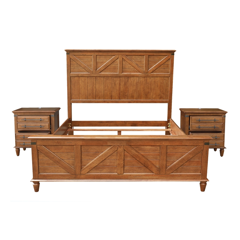 Willow Creek Queen Bedroom Set with Two Nightstands
