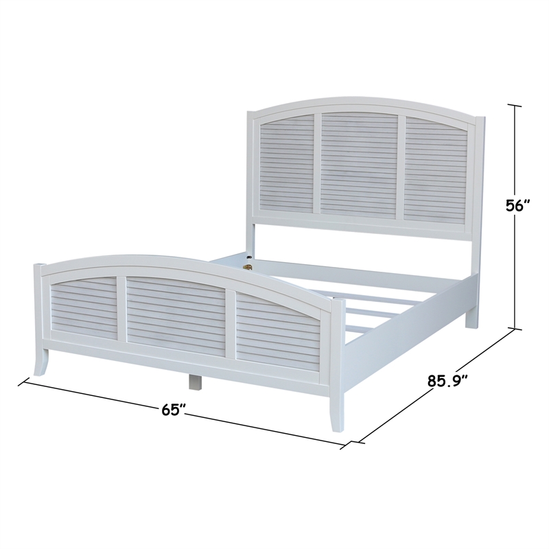 Nantucket Breeze Solid Wood Queen Bed