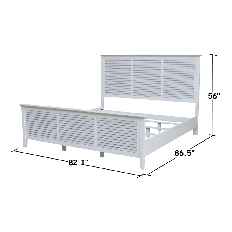 Nantucket Breeze Solid Wood King Bed
