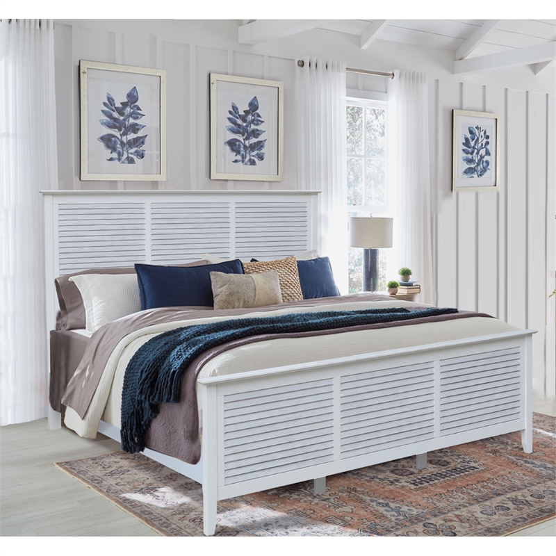 Nantucket Breeze Solid Wood King Bed