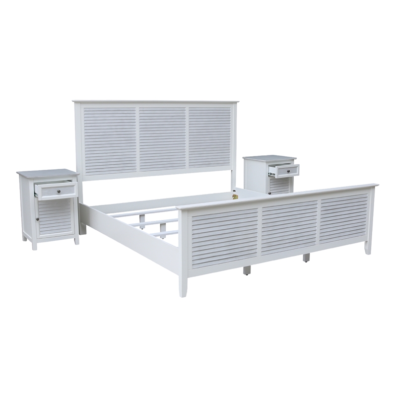 Nantucket Breeze King Bedroom Set with Two Nightstands