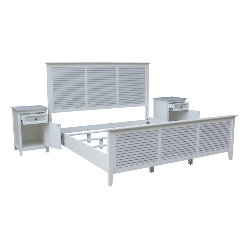 Nantucket Breeze King Bedroom Set with Two Nightstands