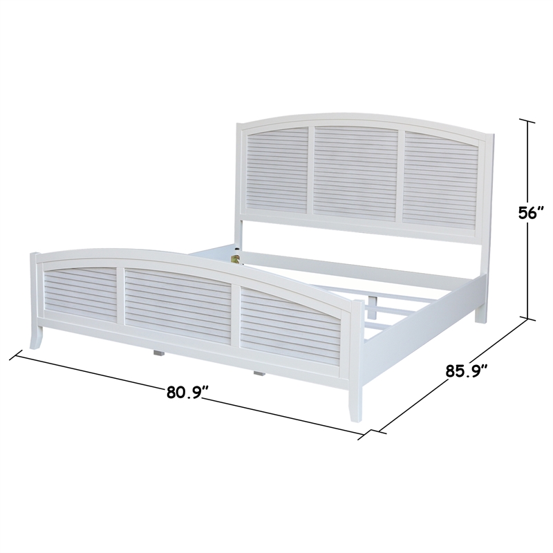Nantucket Breeze Solid Wood King Bed