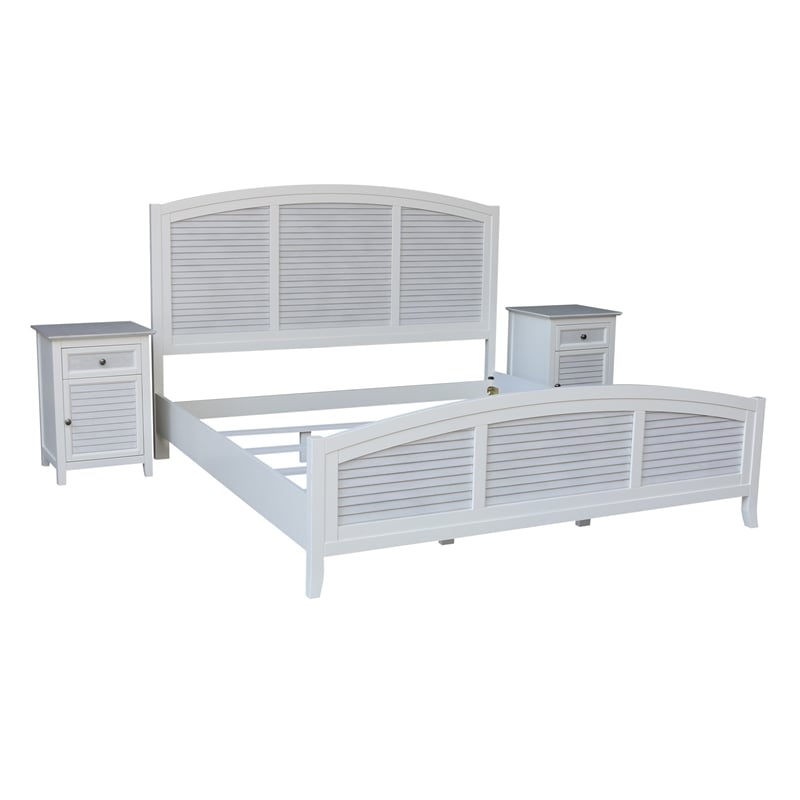 Nantucket Breeze King Bedroom Set with Two Nightstands