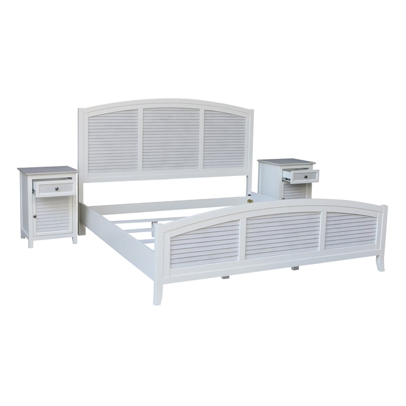 Nantucket Breeze King Bedroom Set with Two Nightstands