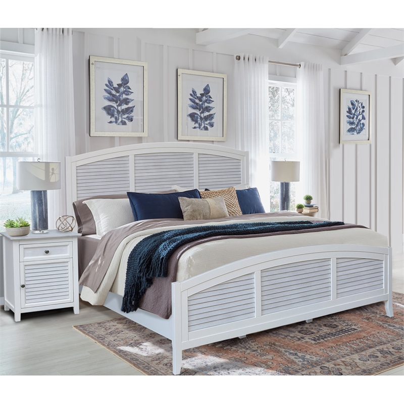 Nantucket Breeze King Bedroom Set with Two Nightstands