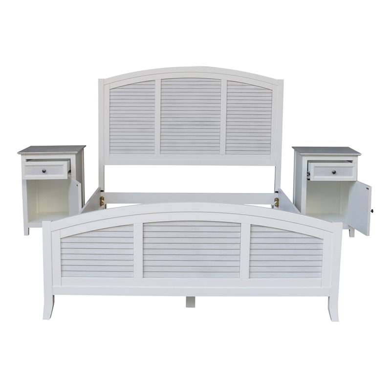 Nantucket Breeze Queen Bedroom Set with Two Nightstands