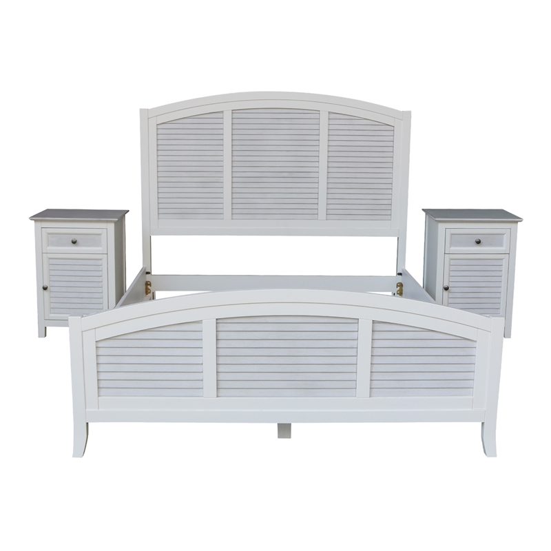 Nantucket Breeze Queen Bedroom Set with Two Nightstands
