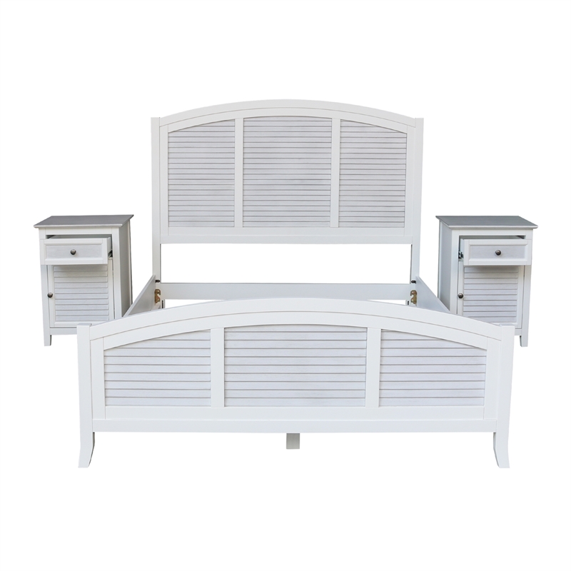 Nantucket Breeze Queen Bedroom Set with Two Nightstands