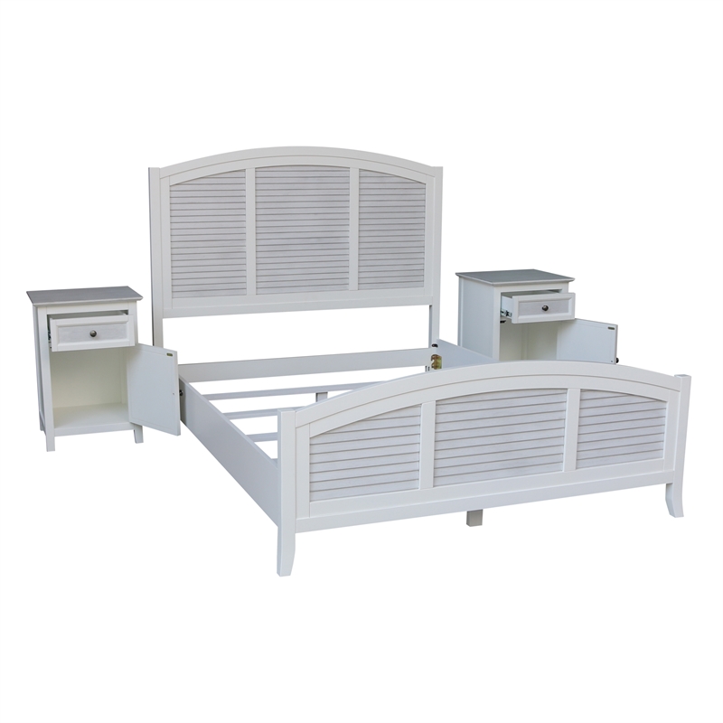 Nantucket Breeze Queen Bedroom Set with Two Nightstands