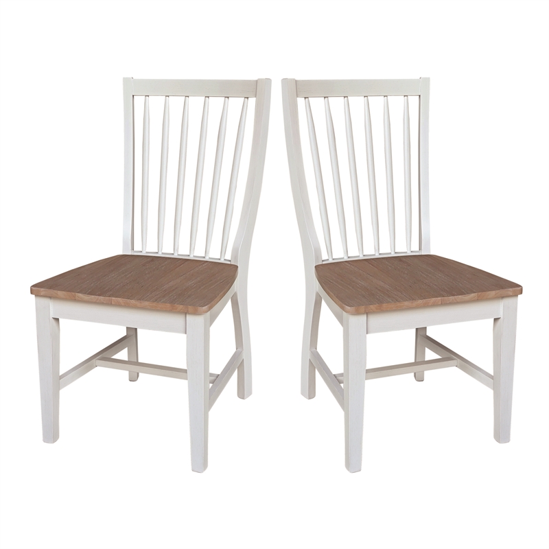 International Concepts Set of Two Solid Wood Audrey Dining Chairs