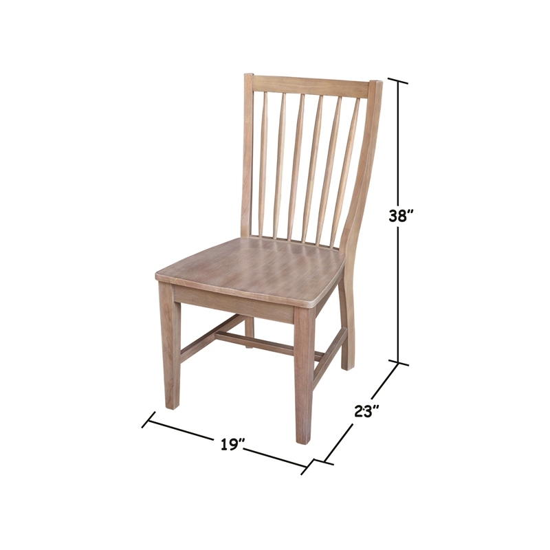 International Concepts Set of Two Solid Wood Audrey Dining Chairs