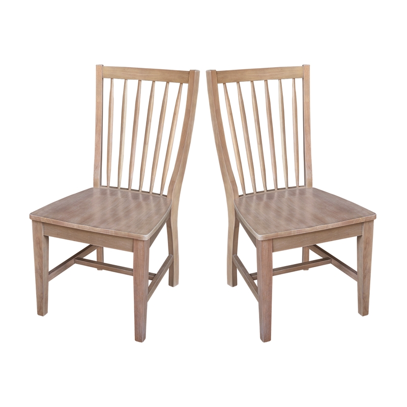 International Concepts Set of Two Solid Wood Audrey Dining Chairs