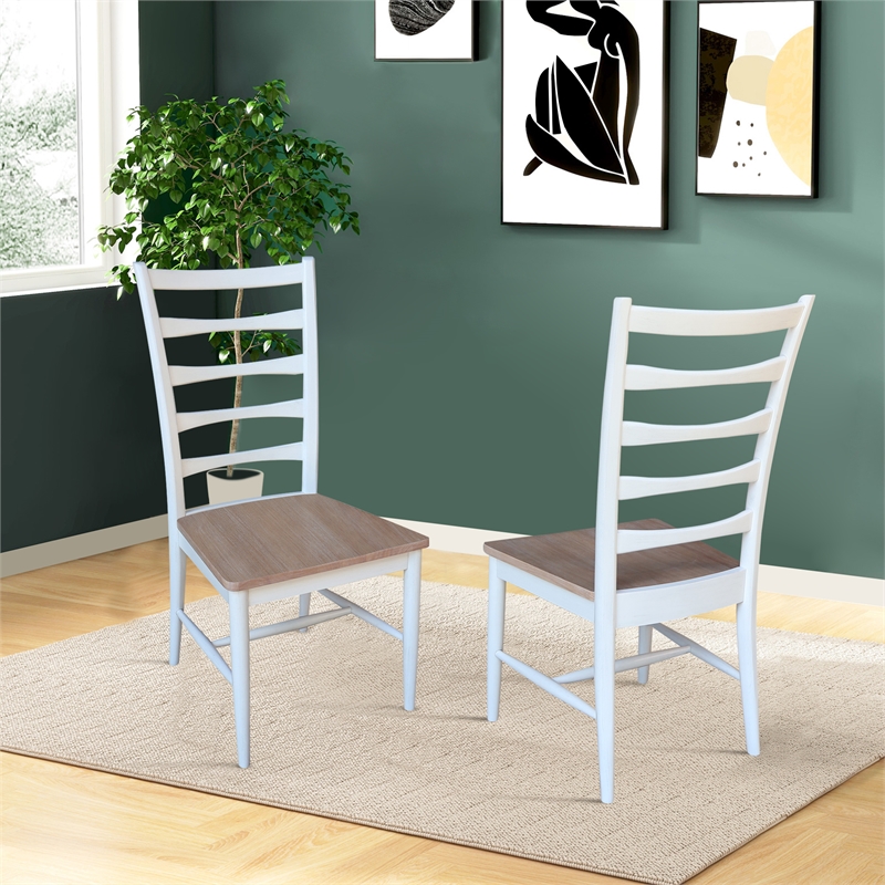 International Concepts Set of Two Solid Wood Haven Dining Chairs