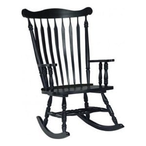 International Concepts Solid Wood Rocking Chair in Antique Black