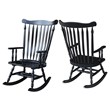 International Concepts Solid Wood Rocking Chair in Antique Black