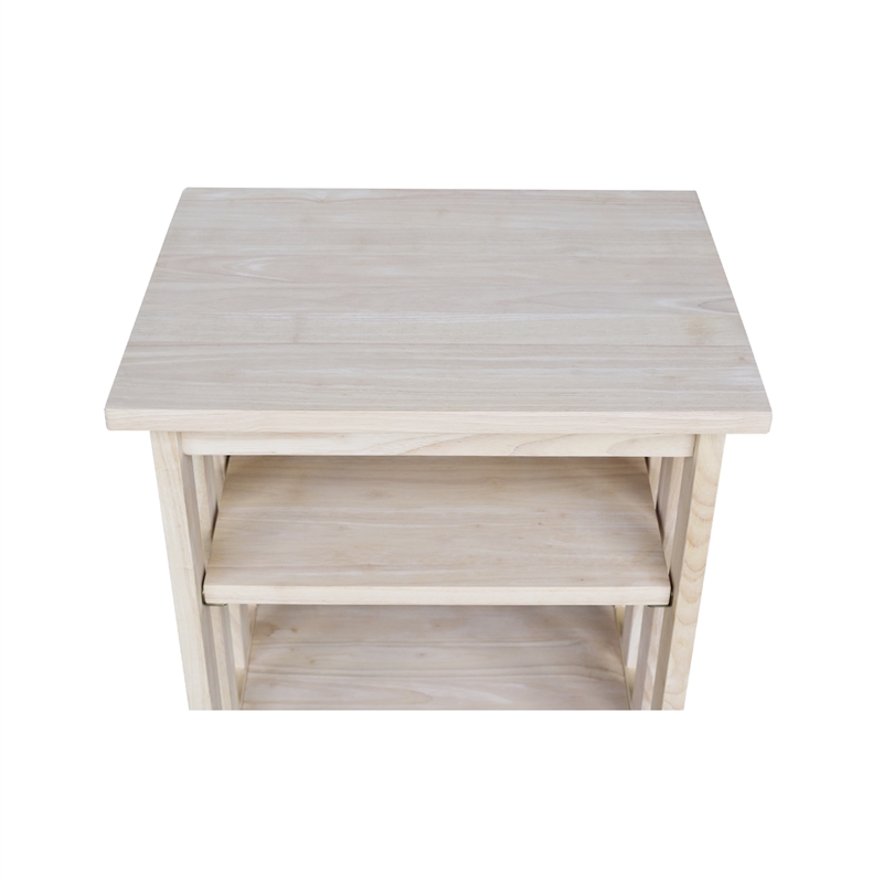 International Concepts Mission Printer Stand - Unfinished Natural