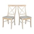 International Concepts Unfinished Solid Wood X-Back Dining Chair (Set of 2)