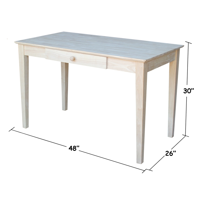 International Concepts Solid Wood Unfinished 48