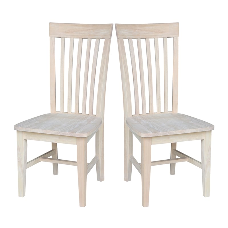 International Concepts Unfinished Tall Mission  Dining Chair (Set of 2)