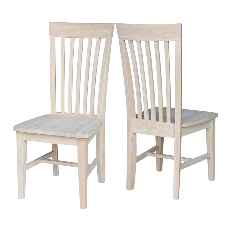 International Concepts Unfinished Tall Mission  Dining Chair (Set of 2)