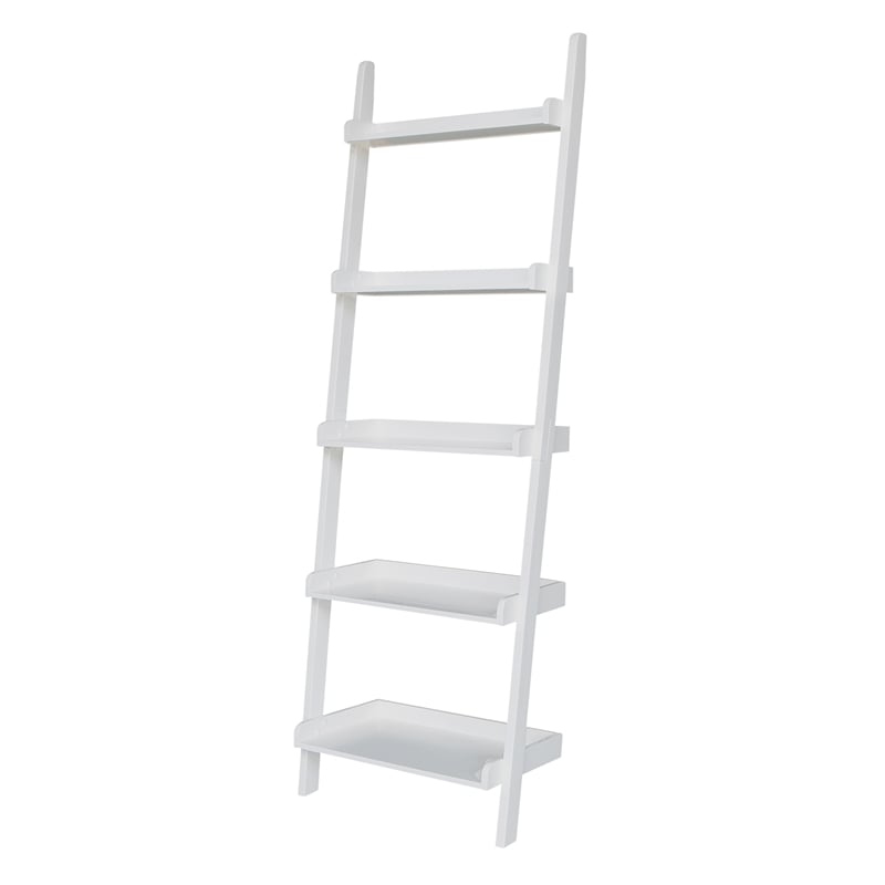 International Concepts Casual Dining 5-Tier Leaning Shelf in White