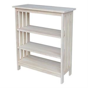 International Concepts Mission 36&quot 3 Shelf Bookcase in Unfinished