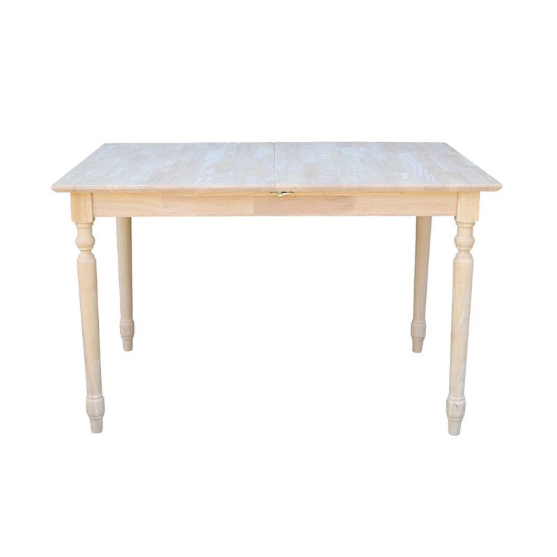 International Concepts Unfinished Turned Leg Dining Table