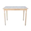 International Concepts Unfinished Turned Leg Counter Height Dining Table