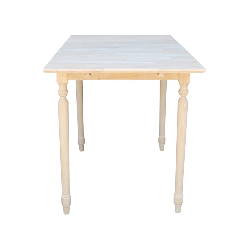 International Concepts Unfinished Turned Leg Counter Height Dining Table
