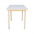 International Concepts Unfinished Turned Leg Counter Height Dining Table