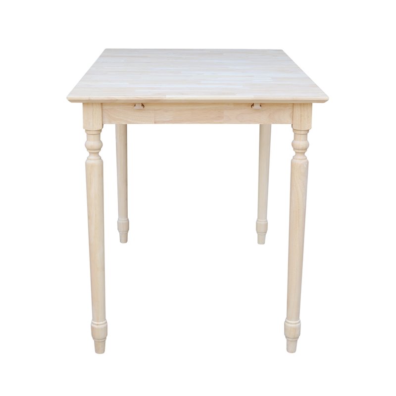 International Concepts Unfinished Turned Leg Counter Height Dining Table