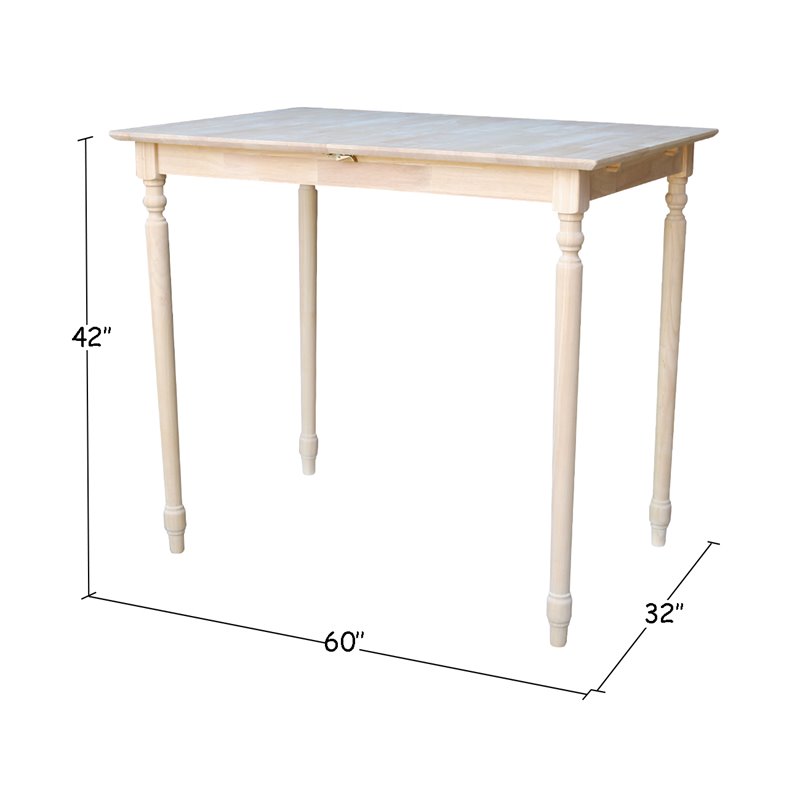 International Concepts Unfinished Rectangular Dining Table