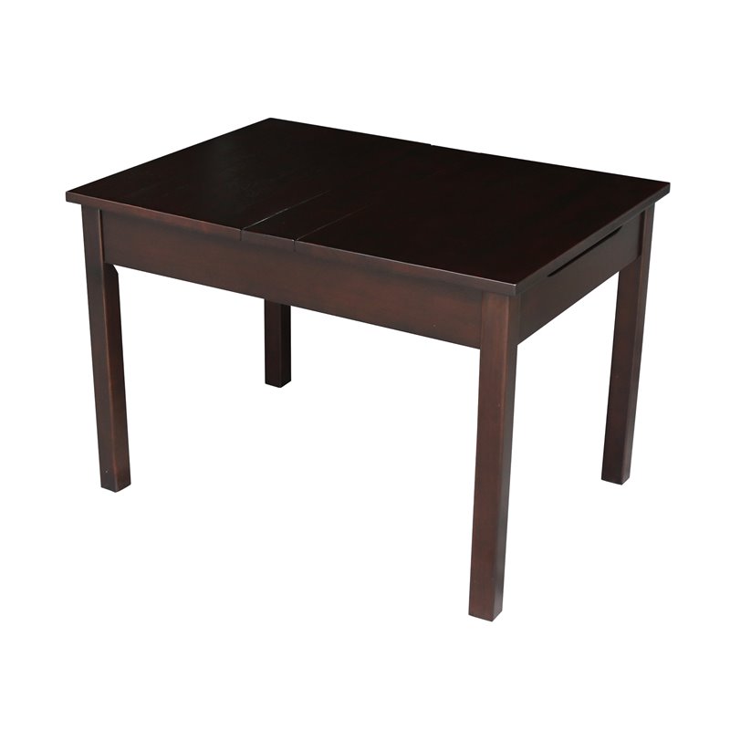 International Concepts Dining Table with Storage in Rich Mocha