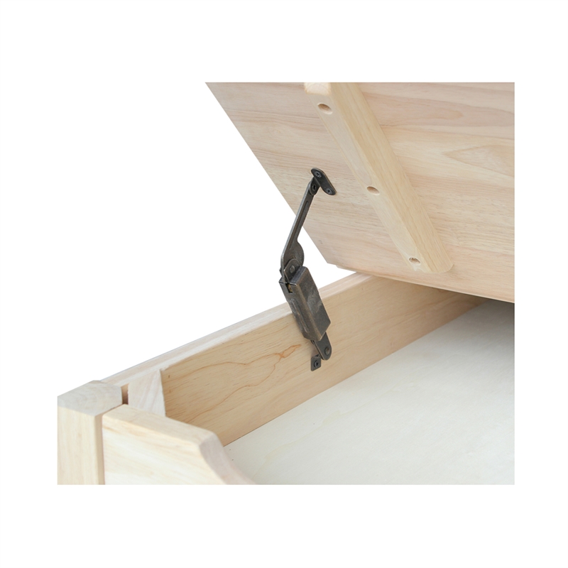International Concepts Unfinished Kids Wood Table with Storage