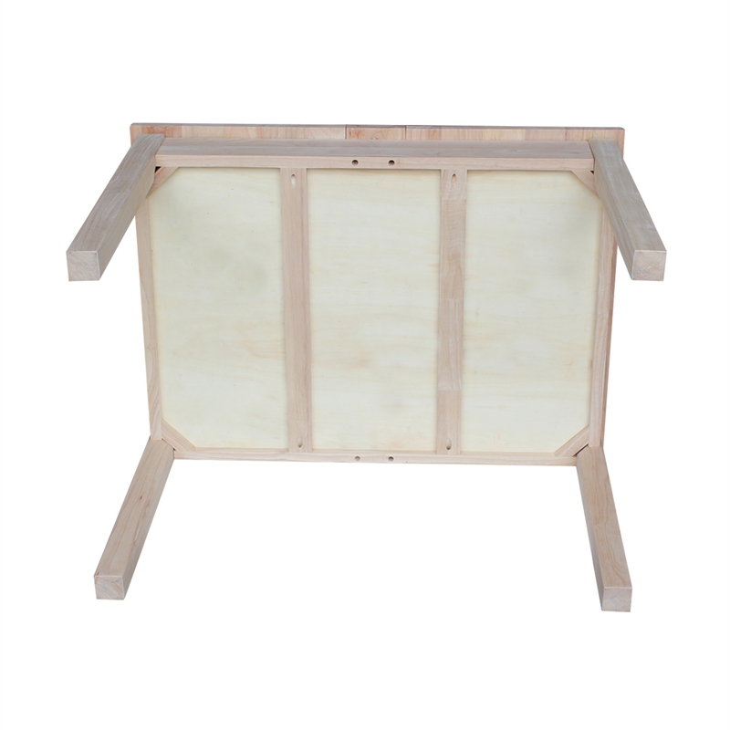 International Concepts Unfinished Kids Wood Table with Storage