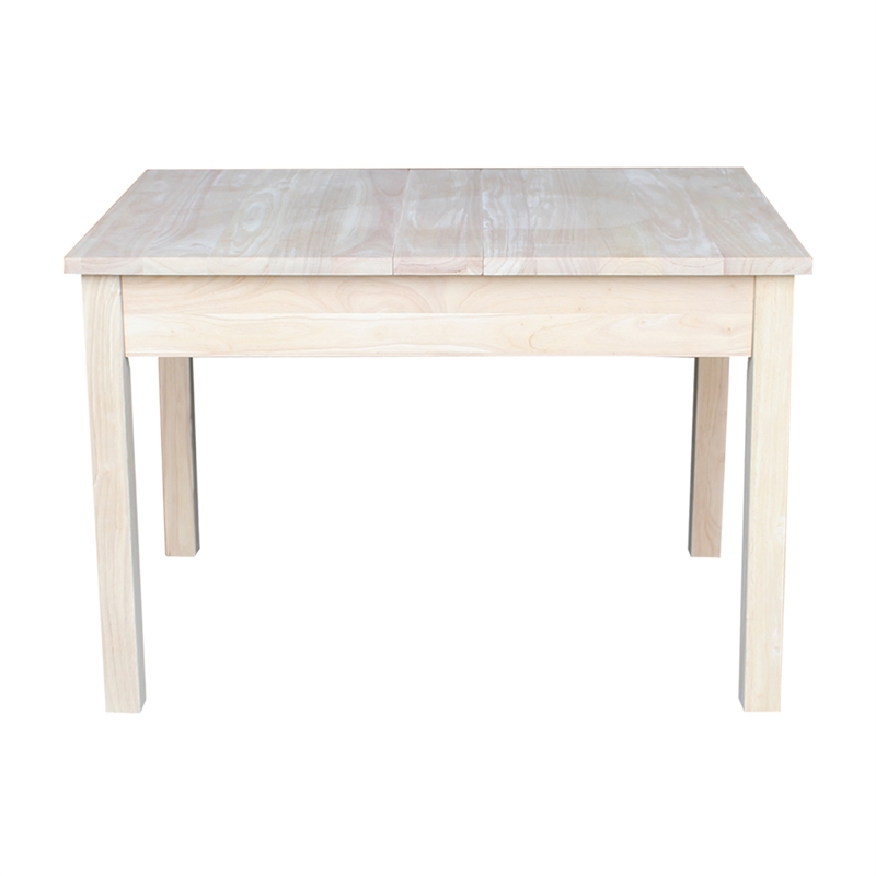 International Concepts Unfinished Kids Wood Table with Storage