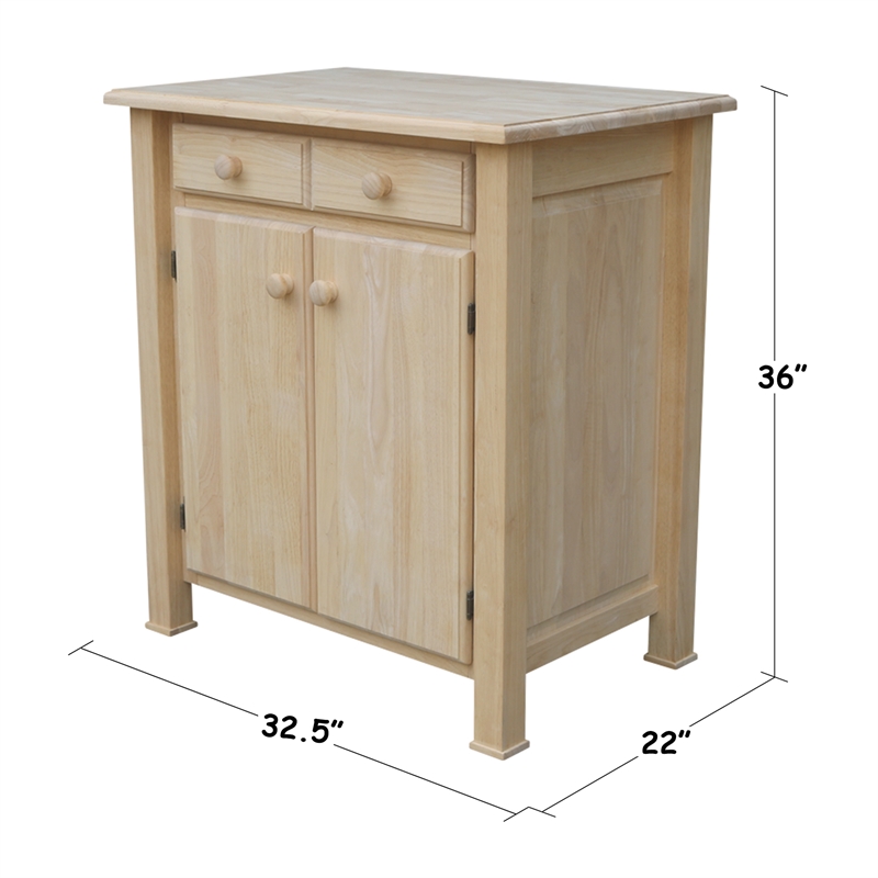 International Concepts Unfinished Kitchen Work Center