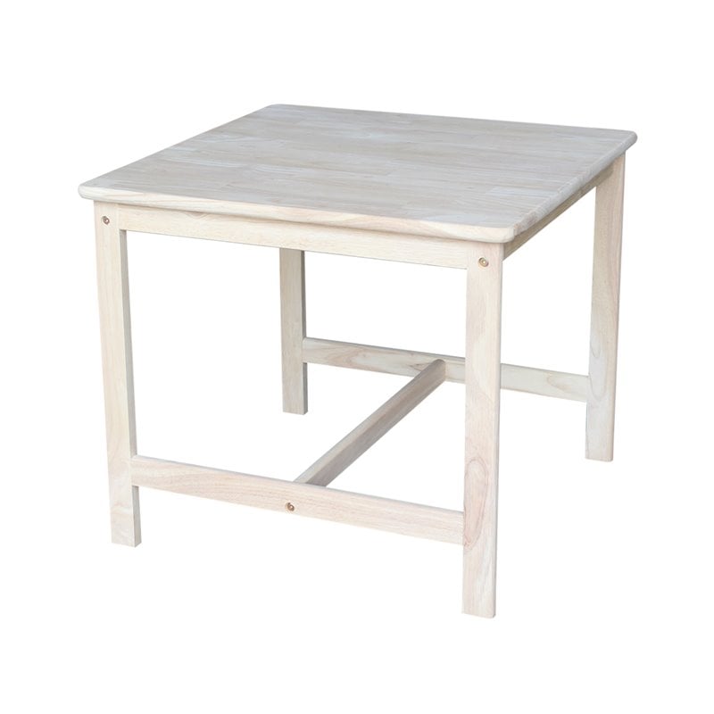 International Concepts Unfinished 3 Pieces Kids Table Set