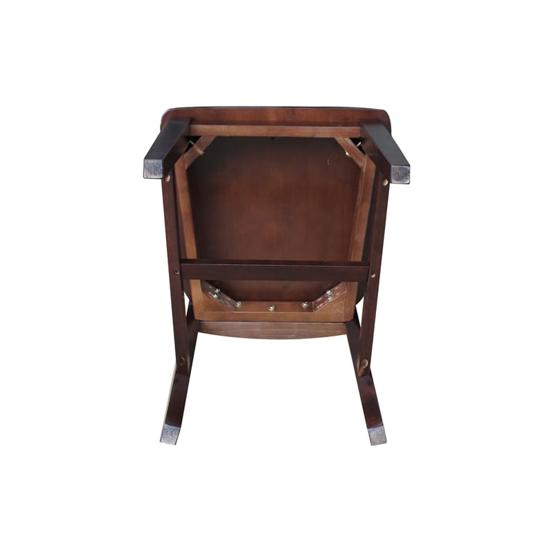 International Concepts San Remo Wood Splat Dining Chair in Rich Mocha Set of 2